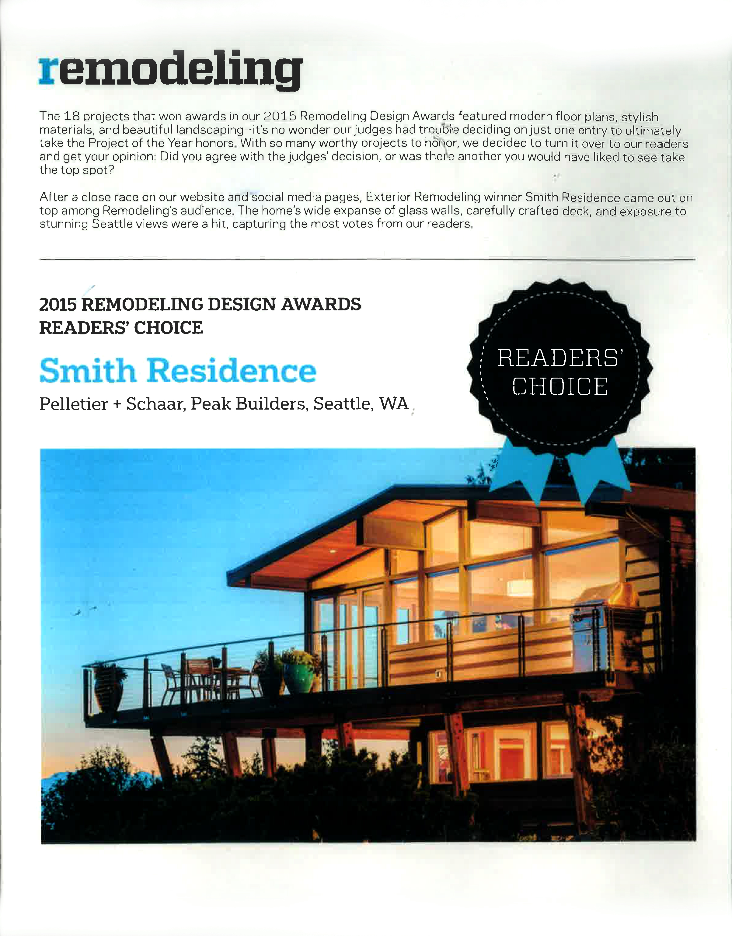 2015 Reader's Choice Award